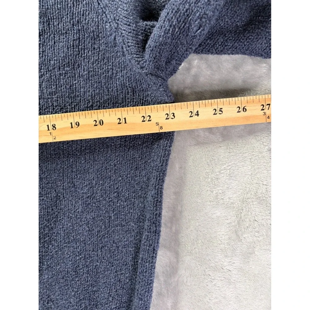 Polo Ralph Lauren Linen Blend Sweater Navy Blue XL Preppy Crewneck Cotton Vtg